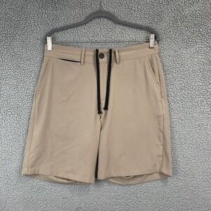 Aviator Nation Mens Shorts 32 Beige Flex Drawstring 9" inseam Made in California